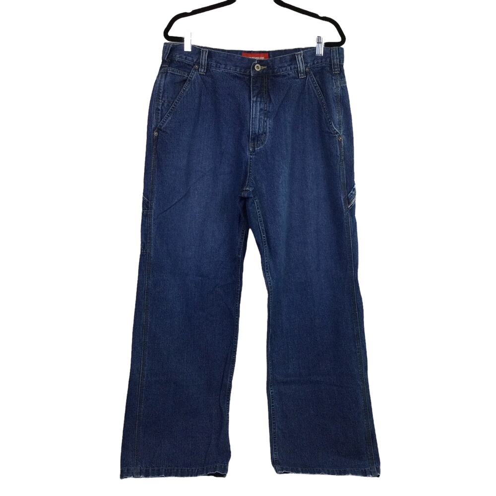 Unionbay Retro 90s Vintage Medium Wash Straight Leg Carpenter Jeans Men’s 36